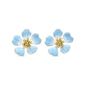 Oscar de la Renta Small Hand Painted
Flower Earrings